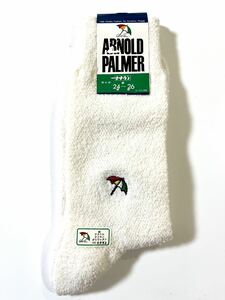  Arnold Palmer umbrella one Point pie ru woven Rena un white gentleman for socks socks 24~26. that time thing retro unused 