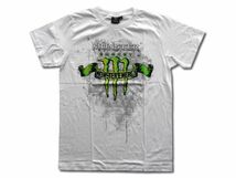 【Triple_nine】モンスターエナジー柄Tシャツ(Monster Energy)(Type-D)(ホワイト)／サイズＭ(tnth0010m)_画像1