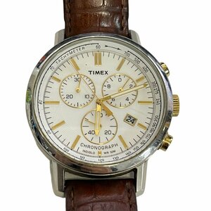 【中古品】TIMEX タイメックス デイト 文字盤ホワイト クオーツ メンズ腕時計 箱無 本体のみ L10-537RD