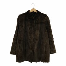 ◆中古品◆サガミンク SAGA MINK 毛皮 種類不明 アウター上着 ファッション ※留め具1カ所破損 破れ有 ネーム刺?有 J9-489NS_画像1