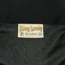 ◆中古品◆King Lovie ボーリングシャツ ポロシャツ 半袖 メンズ Mサイズ ブラック系 R28206NS_画像3