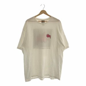 ◆中古品◆STUSSY/ステューシー 半袖 Tシャツ カットソー 白ホワイト メンズ XLサイズ R10-223NSC