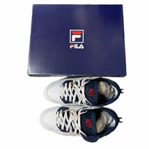 ◆中古品◆FILA GAGE MID レザー ハイカット 復刻 メンズ スニーカー 28cm ネイビー/ホワイト系 R51056NC_画像1