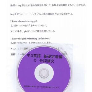 プロが教える 英語 中学 3年 DVD 5 分詞構文 基礎編 問題集 中3 中学3年 中学校 復習 自宅学習 問題 教材 まとめ プリント 販売多数