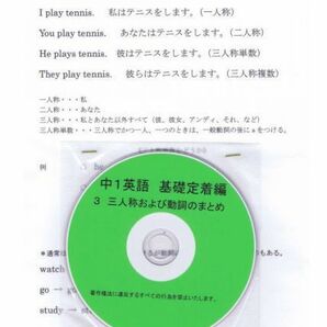 プロが教える 英語 中学 1年 DVD 3 三人称 基礎編 問題集 中１ 中学１年 中学校 復習 自宅学習 問題 教材 まとめ プリント 販売多数