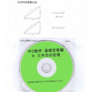 プロが教える 数学 中学 3年 DVD 6 三平方の定理 基礎編 問題集 中3 中学3年 中学校 復習 自宅学習 問題 教材 まとめ プリント 販売多数
