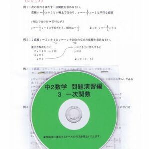 プロが教える 数学 中学 2年 DVD 3 一次関数 応用編 問題集 中２ 中学２年 中学校 復習 自宅学習 問題 教材 まとめ プリント 販売多数