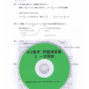 プロが教える 数学 中学 2年 DVD 3 一次関数 応用編 問題集 中2 中学2年 中学校 復習 自宅学習 問題 教材 まとめ プリント 販売多数