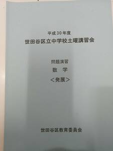 中学３年生向け　数学問題集　三年間の復習や受験勉強に　世田谷区立中学校土曜講習会＜数学＞