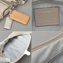 1円 未使用 COACH コーチ キルティング ショルダーバッグ 2WAY ハンド レザー メタリック ピンクベージュ 19855 斜め掛け 肩掛け 鞄 Mk.c_画像10