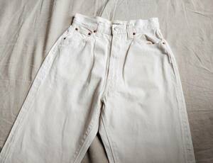  beautiful goods THE SHINZONEsin Zone HIGH WAIST DENIM PT high waist Denim cell biji pants strut 32 white lady's *9