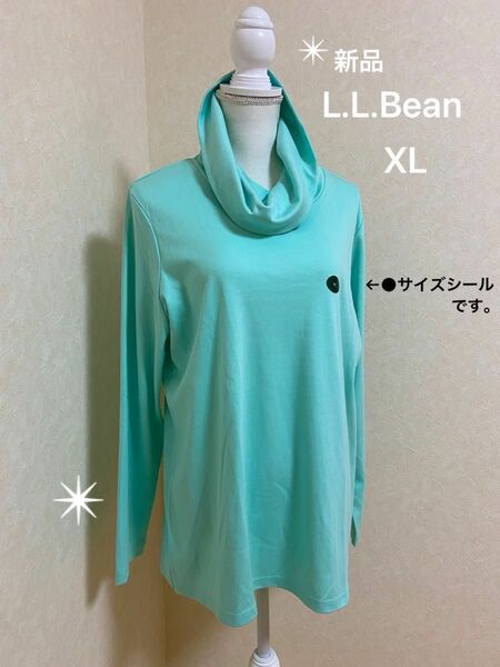 □新品□ L.L.Bean 【XL】ピマ・コットン・ティ、長袖Tシャツ・カットソー　コールネック