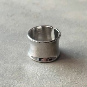 Wide gourd ring silver No.1166
