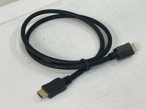 ★【曲げに強い ナイロンメッシュ】金メッキ端子 HDMI ケーブル 1m ブラック/黒★動作品 送料140円～