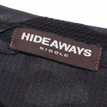 新品1円～★HIDEAWAYS NICOLE ハイダウェイ ニコル メンズ 長袖 迷彩柄長袖カットソー 46 M ブラック 本物 ◆2624◆_画像10