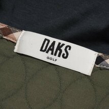 新品1円～★定価3.9万 DAKS GOLF ダックス ゴルフ メンズ 秋冬 日本製 ビッグカラー ラウンドキルトスウェット L カーキ ◆2793◆_画像10