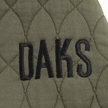 新品1円～★定価3.9万 DAKS GOLF ダックス ゴルフ メンズ 秋冬 日本製 ビッグカラー ラウンドキルトスウェット L カーキ ◆2793◆_画像9