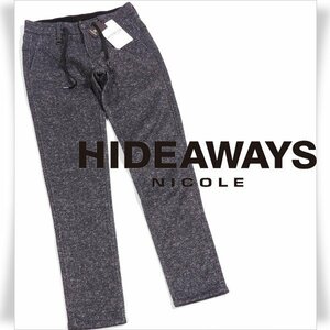 新品1円～★HIDEAWAYS NICOLE ハイダウェイ ニコル メンズ 秋冬 セーターフリースイージーパンツ 44 S チャコールグレー ◆2865◆