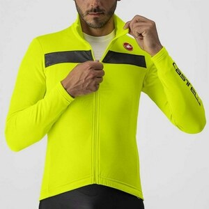 【新品訳アリ】CASTELLI 18511 PURO 3 JERSEY FZ カステリ 長袖ジャージ エレクトリックライム/シルバーリフレックス Mサイズ