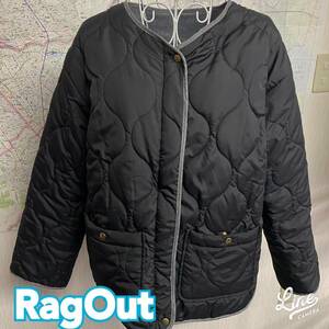 美品 ◆ RagOut ◆ リバーシブル キルティングジャンパー Mサイズ BLACK / グレー アウター レディース ジャンパー