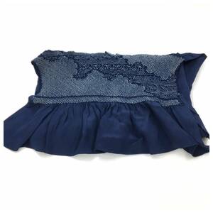  fine quality silk waist band part aperture stop navy blue length 280 secondhand goods 