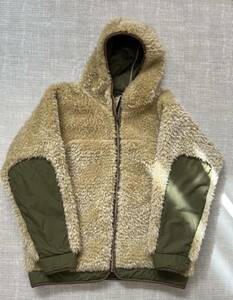 定価42,120円 完売品 美品 BOWWOW PLUMP HOODIE レトロ L ベージュ ボアパーカー レトロフーディー patagonia パタゴニア Rhythm フリース