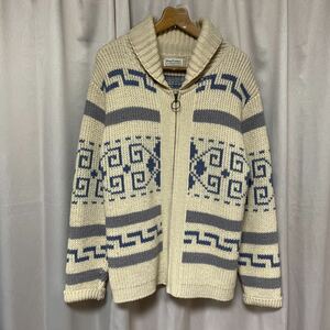 美品 米国製 Pendleton ペンドルトン 70'sビンテージ カウチンセーター L TALONジップ 