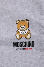 【サイズ選択】MOSCHINO■テディベアロゴ スウェットパンツ■スッキリした細身テーパード■グレー/灰/ジョガーパンツ■モスキーノ メンズ_画像2