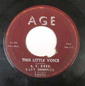 ☆ Blues 45 A.C. Reed, Earl Hooker & His Band / Earl Hooker This Little Voice / Apache War Dance[US ORIG'61 Age Records 29101]