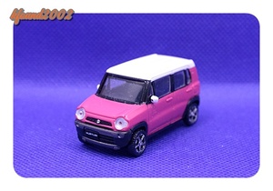 SUZUKI　HUSTLER　スズキ　ハスラー　ミニカー　ピンク系色×ホワイト系色　ツートンカラー