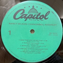 ■即決 VOCAL Nancy Wilson / the Cannonball Adderley quintet sn-16210 jv5381 米盤、緑 _画像2