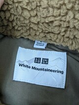 5．ユニクロ　White Mountaineering　リップストップ生地切替 ボアジャケットブルゾン　メンズL　ベージュ系グレージュ系y204_画像3