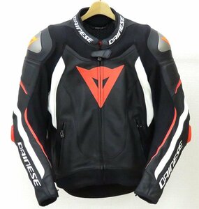 DAINESE/ダイネーゼ レーシング レザージャケット SUPER SPEED3 サイズ50 ライダース BLACK/WHITE/FLUO-RED