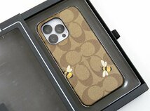 COACH/コーチ iPhone 13 PRO 専用ケース CB466 BEE SIG ハードケース ハチ 蜂 シグネチャー_画像7