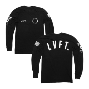 【送料無料】LVFT ロングスリーブ Star 黒 Lサイズ☆LIVE FIT