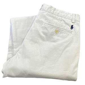 90s Polo Ralph Lauren チノパンツ 32×32 ベージュ PRESTON PANT ストレート コットン チノパン パンツ ポロチノ ポロ ラルフローレン