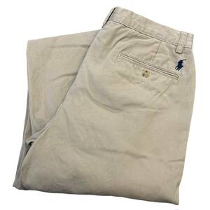 90s Polo Ralph Lauren チノパンツ 32×32 2タック ETHAN PANT ストレート コットン チノパン パンツ ポロチノ ポロ ラルフローレン