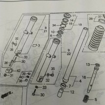 GB250 MC10 MC10-150〜　フロントフォーク　フロントフォークシールセット　１台分　51490-KL8-900 90601-369-000　クラブマン　純正未使用_画像2