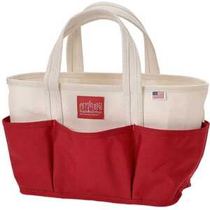  Manhattan Poe te-ji picnic auting tote bag L natural × red W59/41×H27×20.5cm #MP1383LDUC-1030 new goods unused 