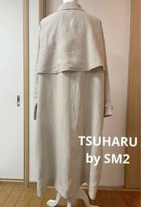 美品◇TSUHARU by SM2◇トレンチ風リネンコート◇