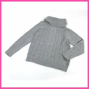 ♪○SPIRALGIRL(スパイラルガール)◆レディース◆ハイネック長袖ニット◆グレー◆Lサイズ◆良品◆