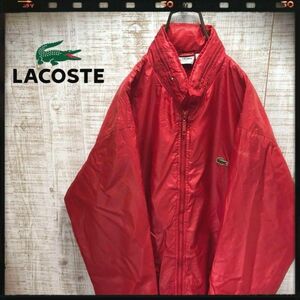 LACOSTE CLUB ラコステ ナイロンジャケット 赤系 古着 L レッド メンズ レディース おしゃれ ゆるだぼ 3160