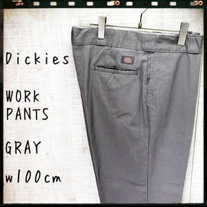 Dickies ディッキーズ ワークパンツ 灰色系 古着 40×30 ライトグレー メンズ レディース おしゃれ 3302