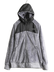 US企画 ノースフェイス フリース パーカー ジャケット レディース M The North face アウトドア フード ジャンパー ブルゾン ボア 2トーン