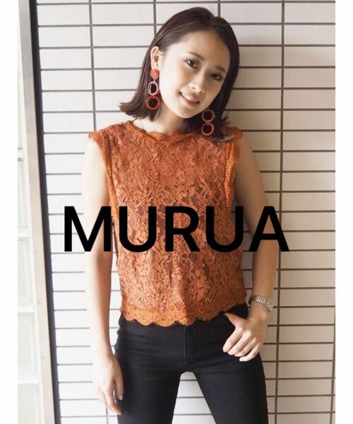 MURUA ノースリーブ ブラウス トップス レース バックオープン