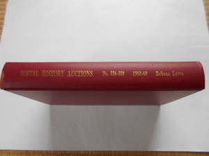 イギリス切手の本　POSTAL　HISTORY　AUCTIONS　(合本)　№336-359　1968-69　Robson Lowe　表装に虫食い跡が多数あります。