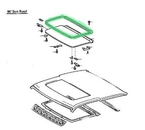 【新品未使用】トヨタ純正 カローラレビン スプリンタートレノ AE86,AE85 サンルーフウェザーストリップ ゴム枠 ルーフゴム