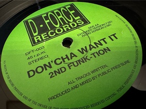12”★2nd Funk-Tion / Don'cha Want It / ユーロ・ハウス / テクノ！！