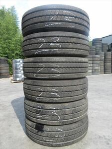 送料無料　235/75R17.5　DUNLOP　SP341　2023年製　6本セット　13～14mmぐらい　バリ溝