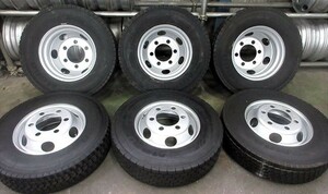 送料無料 225/80R17.5 BS M800 M888 ミックス バリ溝 17.5×6.00 両面再塗装 6本セット フォワード レンジャー ファイター等